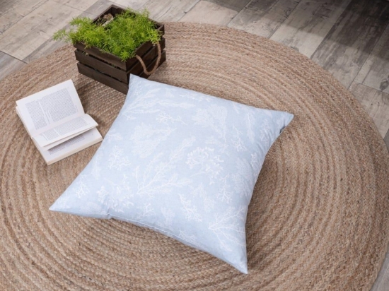 Μαξιλαροθήκη Διακοσμητική Δαπέδου Cayo Blue Teoran 65Χ65 Βαμβάκι-Πολυέστερ