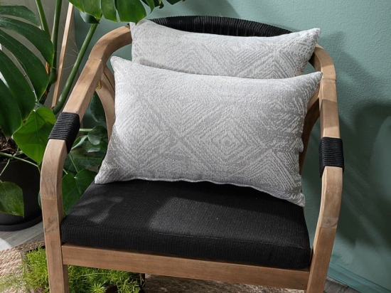 Μαξιλάρι Διακοσμητικό (Με Γέμιση) Izola 04 Grey Teoran 30X50 Βαμβάκι-Πολυέστερ