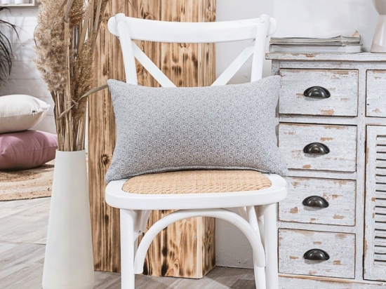 Μαξιλαροθήκη Διακοσμητική Sorrento 04 Grey Teoran 30X50 Βαμβάκι-Πολυέστερ