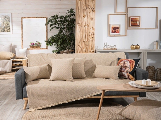 Ριχτάρι Sorrento 14 Honey Teoran Διθέσιο 180x250cm Βαμβάκι-Πολυέστερ