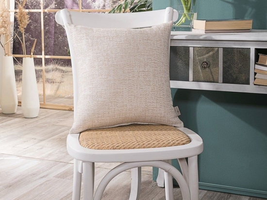Μαξιλάρι Διακοσμητικό (Με Γέμιση) Milazzo 01 Ecru Teoran 43X43 Βαμβάκι-Πολυέστερ
