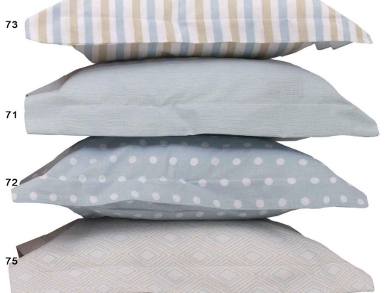 Βρεφικό Σεντόνι Baby Mix & Match 71 Ciel Anna Riska Λίκνου 80x100cm Χωρίς Λάστιχο 100% Βαμβάκι