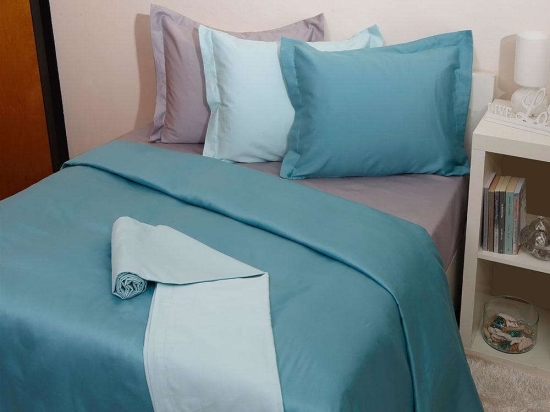 Σεντόνι Μεμονωμένο Luxury Unicolour 6 Lake Blue Anna Riska Υπέρδιπλo 240x270cm 100% Βαμβακοσατέν