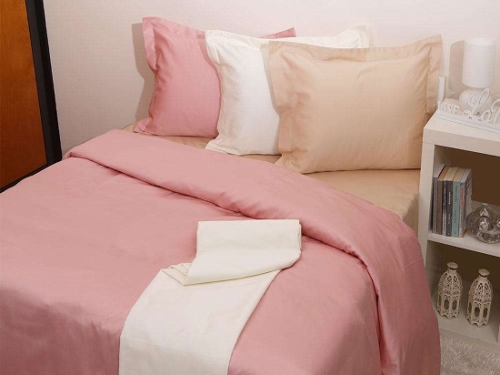 Σεντόνι Μεμονωμένο Luxury Unicolour 8 Blush Pink Anna Riska Υπέρδιπλo 240x270cm 100% Βαμβακοσατέν