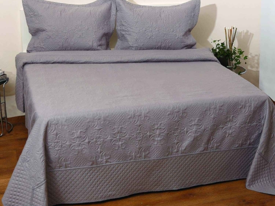 Κουβερτώριο Σετ 2τμχ. Olivia Grey Anna Riska Ημίδιπλο 160x240cm Microfiber