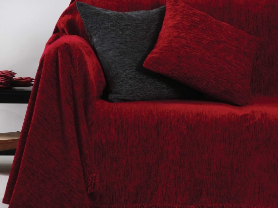 Ριχτάρι Ζακάρ Σενίλ 1300 Red Anna Riska Τετραθέσιο 180x320cm 100% Βαμβάκι