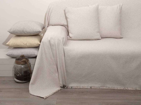 Ριχτάρι Ζακάρ 1554 Sand Anna Riska Τετραθέσιο 180x320cm Chenille