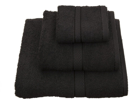 Πετσέτα Classic Μαύρη Viopros Λαβέτα 30x30cm 100% Βαμβάκι