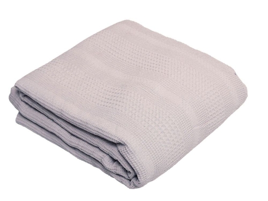 Κουβέρτα Βρεφική Αλέξα Πικέ Grey Viopros Αγκαλιάς 80x110cm 100% Βαμβάκι