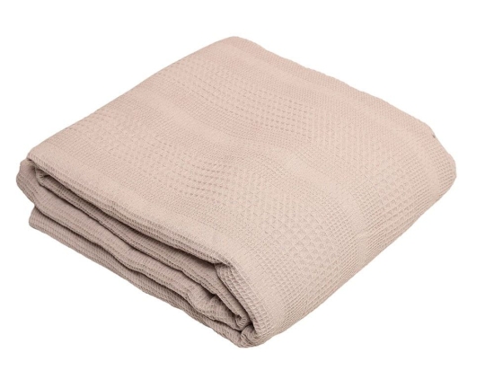 Κουβέρτα Βρεφική Αλέξα Πικέ Linen Viopros Κούνιας 120x160cm 100% Βαμβάκι