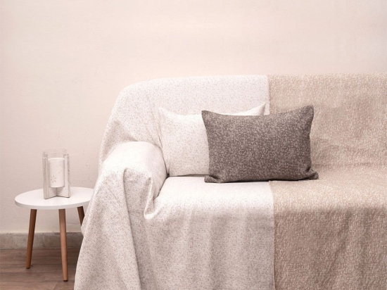 Ριχτάρι 3020 Ecru Viopros Πολυθρόνα 180x180cm 100% Βαμβάκι