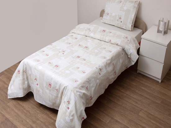 Σεντόνια Παιδικά Κρις Με Λάστιχο (Σετ 3τμχ) Beige Viopros Μονό 100x225cm 100% Βαμβάκι