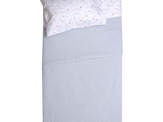 Κουβέρτα Βρεφική Δήλος Grey Viopros Αγκαλιάς 80x115cm Βαμβάκι-Πολυέστερ