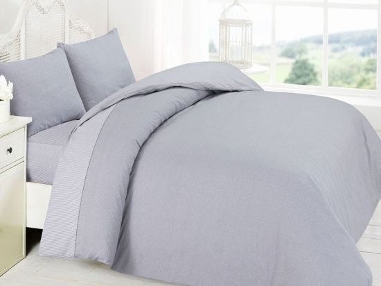 Σεντόνια 830 (Σετ 3τμχ) Grey Viopros Ημίδιπλο 180x270cm Βαμβάκι-Πολυέστερ