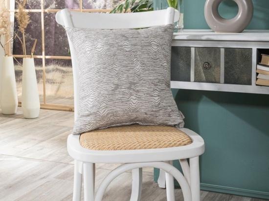 Μαξιλάρι Διακοσμητικό (Με Γέμιση) Anzio 03 Greige Teoran 43X43 Βαμβάκι-Πολυέστερ
