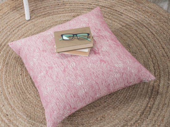 Μαξιλαροθήκη Διακοσμητική Δαπέδου Anzio 06 Pink Teoran 65Χ65 Βαμβάκι-Πολυέστερ