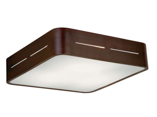 Φωτιστικό Οροφής - Πλαφονιέρα 380X380 Terry 4104301 Wenge Viokef Αλουμίνιο,Γυαλί