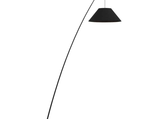 Φωτιστικό Δαπέδου Rod 4221000 Black Viokef Μέταλλο,Ύφασμα