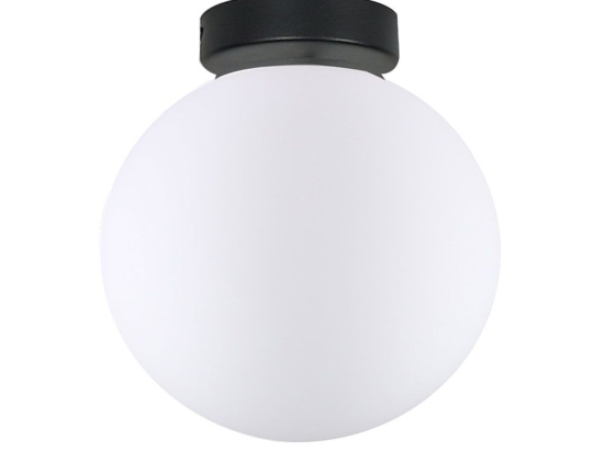 Φωτιστικό Οροφής - Πλαφονιέρα Stone D150 4236900 Black-White Viokef Μέταλλο,Γυαλί