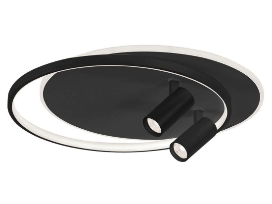 Φωτιστικό Οροφής -Πλαφονιέρα Smart 4265500 55x11,5cm Led 3386Lm 61W 3000K Black Viokef Ακρυλικό,Ατσάλι
