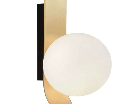 Φωτιστικό Τοίχου - Απλίκα Polina 4266201 12x25,5cm 1xG9 40W Gold-Opal Viokef Ατσάλι,Γυαλί