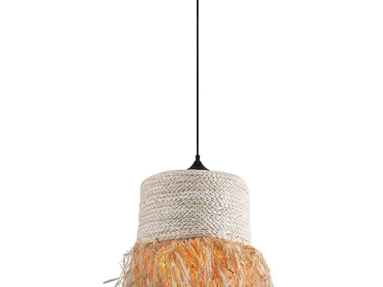 Φωτιστικό Οροφής Lilo 4305400 Φ35x150cm 1xE27 40W Natural Viokef