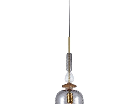 Φωτιστικό Οροφής Κρεμαστό Glorial 4312100 E27 1xMax 40W 20x150cm Fume Viokef