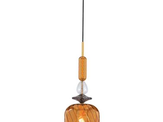 Φωτιστικό Οροφής Κρεμαστό Glorial 4312101 E27 1xMax 40W 20x150cm Honey Viokef