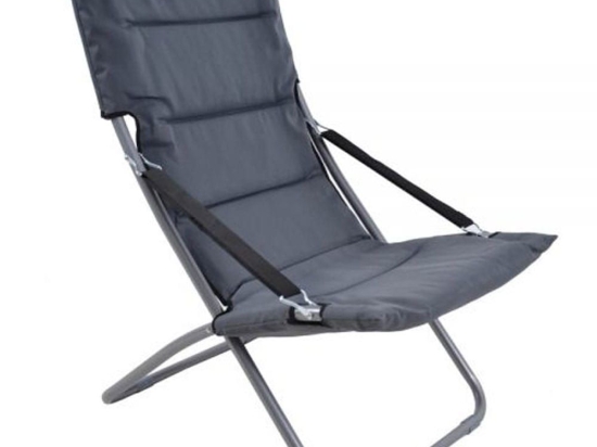 Καρέκλα Παραλίας 805556 62x85x92cm Grey Ankor