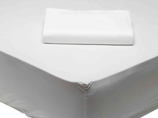Σεντόνι 1001 Best Colors White Das Home Υπέρδιπλo 230x260cm Χωρίς Λάστιχο 100% Βαμβάκι
