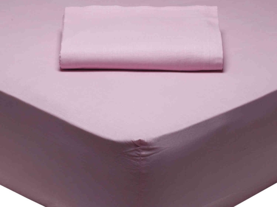 Σεντόνι 1012 Best Colors Pink Das Home Υπέρδιπλo 230x260cm Χωρίς Λάστιχο 100% Βαμβάκι