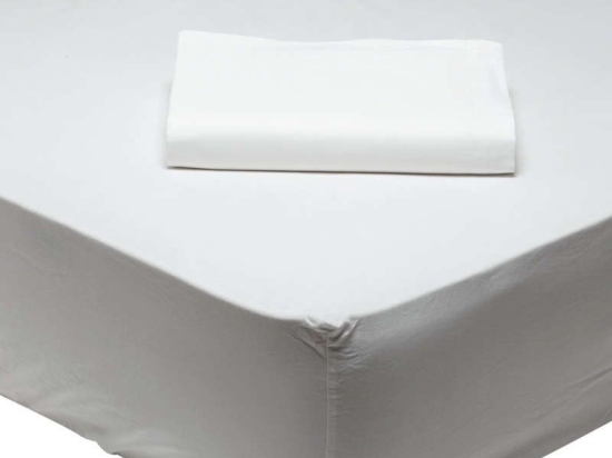 Σεντόνι Με Λάστιχο 1001 White Das Home Μονό 100x200cm Με Λάστιχο 100% Βαμβάκι