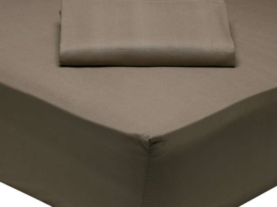 Σεντόνι Με Λάστιχο 1004 Brown Das Home Ημίδιπλο 120x200cm Με Λάστιχο 100% Βαμβάκι