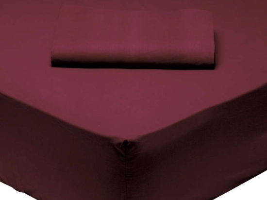 Σεντόνι Με Λάστιχο 1014 Bordo Das Home Ημίδιπλο 120x200cm Με Λάστιχο 100% Βαμβάκι