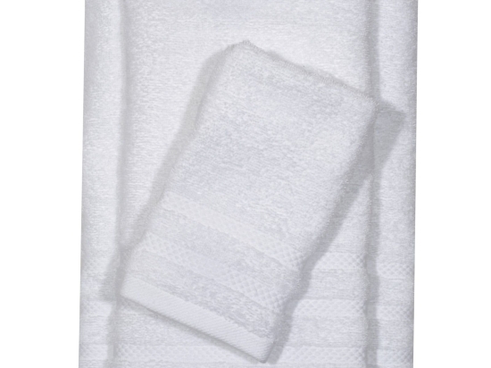 Πετσέτα 1230 Happy White Das Home Προσώπου 50x90cm 100% Βαμβάκι