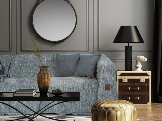 Ριχτάρι 2750 Light Grey Greenwich Polo Club Τριθέσιο 180x300cm Chenille-Πολυέστερ