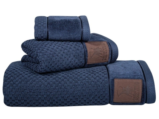 Πετσέτες 3056 (Σετ 3τμχ) Dark Blue Greenwich Polo Club Σετ Πετσέτες 70x140cm 100% Βαμβάκι