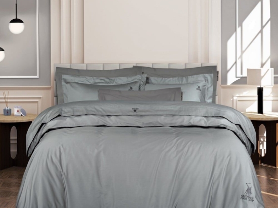 Σεντόνια 2179 (Σετ 4τμχ) Silver Greenwich Polo Club King Size 250x270cm 100% Βαμβακοσατέν