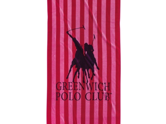 Πετσέτα Θαλάσσης 3857 Red-Pink Greenwich Polo Club Θαλάσσης 90x180cm 100% Βαμβάκι