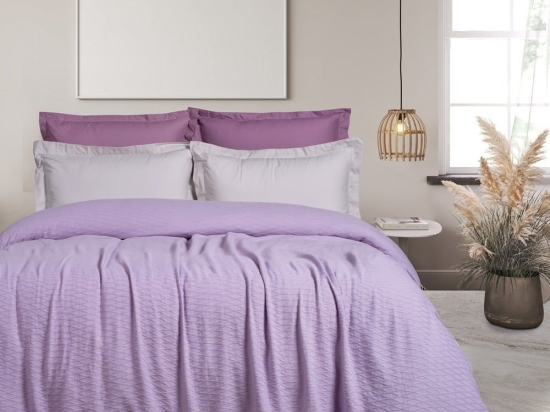 Κουβέρτα 0490 Lila Das Home Υπέρδιπλo 220x240cm Βαμβάκι-Πολυέστερ