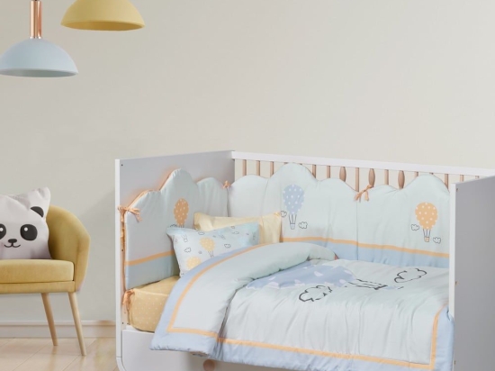 Πάντα Κούνιας 4880 Yellow-Grey-Mint Das Home 45x195cm Microfiber