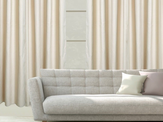 Κουρτίνα 2257 Με Τρουκς Beige Das Home 140X270cm Πολυέστερ