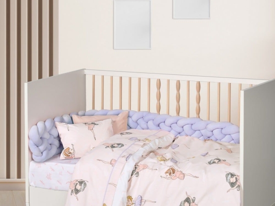 Σεντόνια Βρεφικά 4913 (Σετ 3τμχ) Pink-Lilac Das Home Κούνιας 130x170cm 100% Βαμβάκι