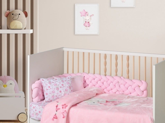 Κουβέρτα Βρεφική Relax 4917 Velour Pink Das Home Κούνιας 110x140cm Πολυέστερ