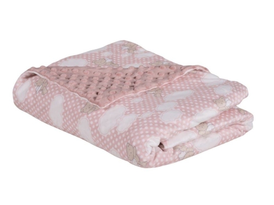 Κουβέρτα Βρεφική Relax 4902 Fleece Pink Das Home Αγκαλιάς 75x100cm Πολυέστερ