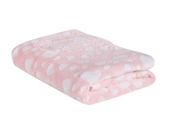 Κουβέρτα Βρεφική Relax 4907 Fleece Pink Das Home Αγκαλιάς 75x100cm Πολυέστερ