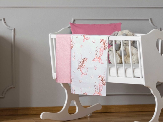 Σεντόνια Βρεφικά 8853 (Σετ 2τμχ) Grey-Pink Greenwich Polo Club Λίκνου 70x120cm 100% Βαμβάκι