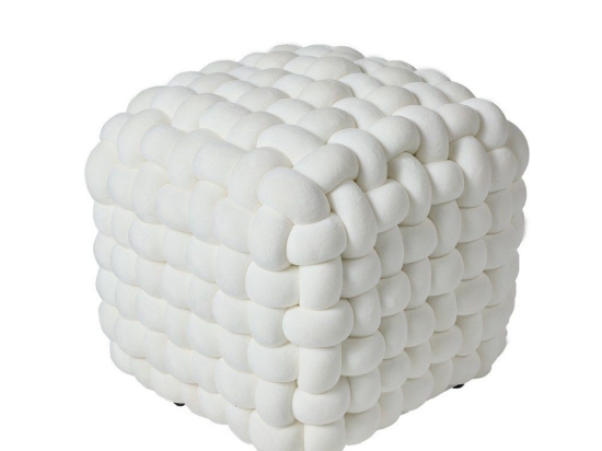 Πουφ 2275 43x43x40 White Das Home