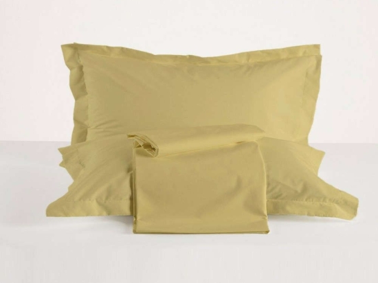 Σεντόνι Με Λάστιχο True Col 1025 Mustard Kentia Υπέρδιπλo 160x225cm 100% Βαμβακερό Περκάλι