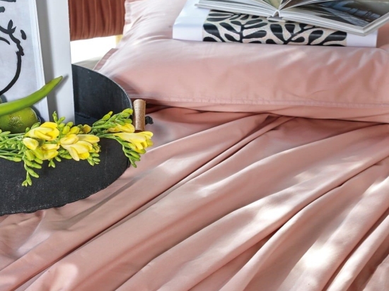 Σεντόνι Opulence 1907 Salmon Pink Kentia Υπέρδιπλo 240x270cm 100% Βαμβακοσατέν